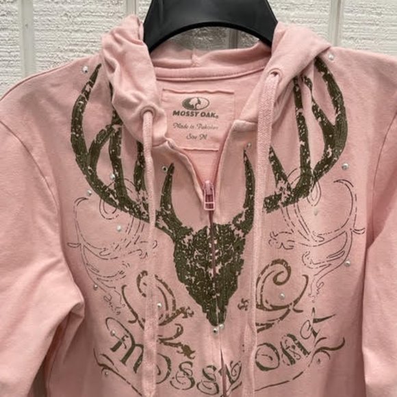 Mossy Oak Jackets & Blazers - Mossy Oak Pink Bling Sueded LS Sweatshirt